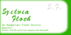 szilvia floch business card